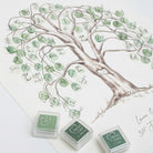Personalised willow tree fingerprint guestbook print for weddings