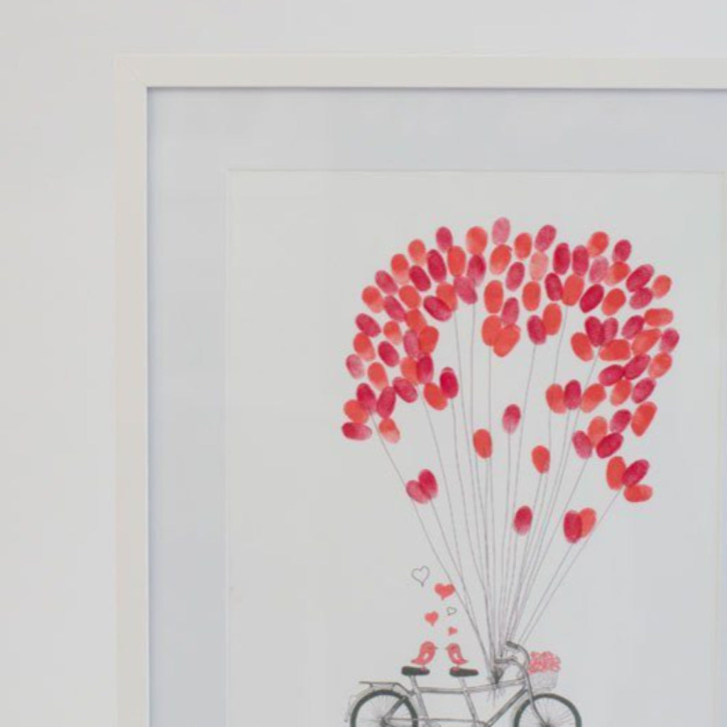 Wedding - Custom Bicycle Wedding Fingerprint Guestbook
