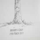 Hand Drawn Heart Tree Fingerprint Wedding Guestbook - My Guest Book