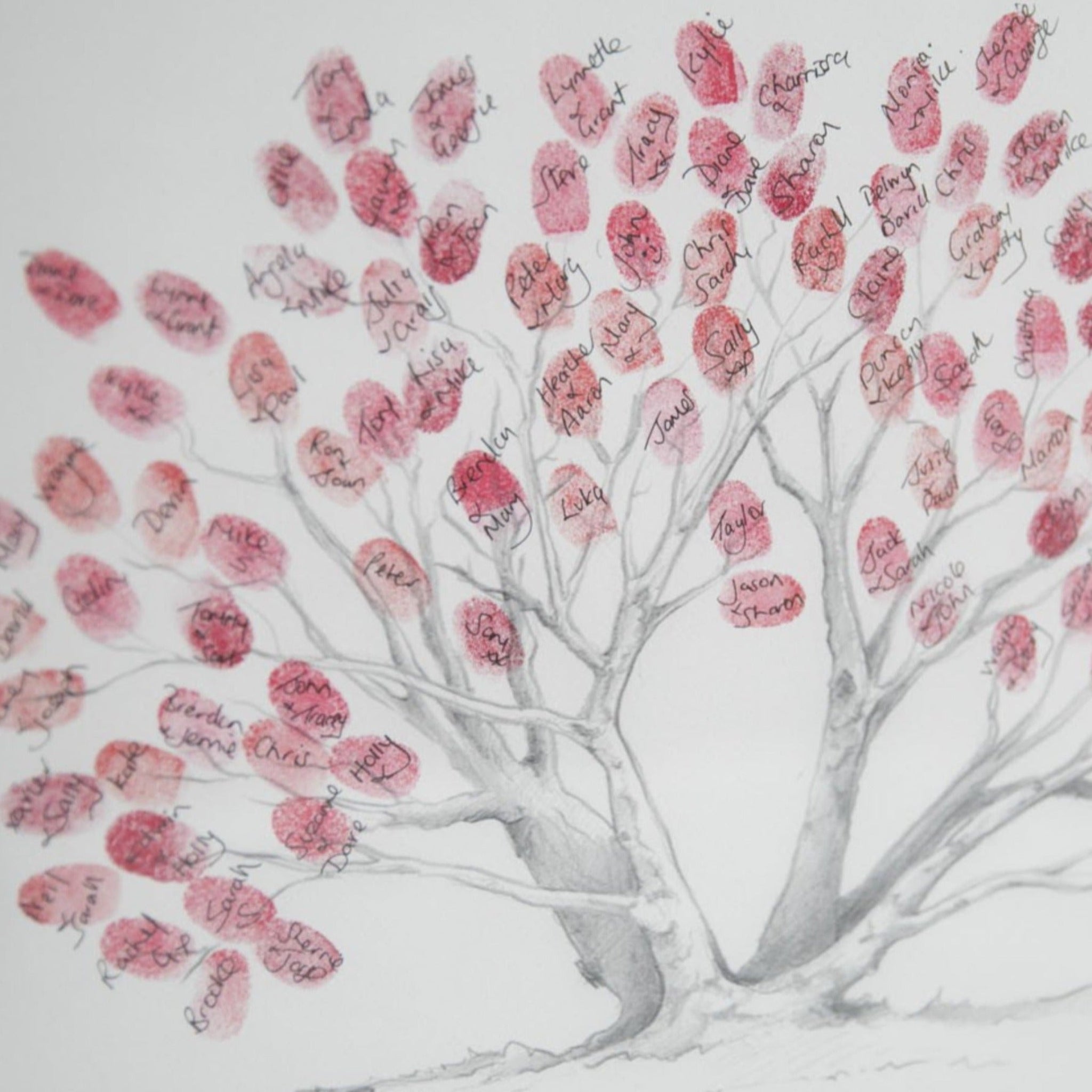 Pohutukawa Tree Fingerprint Wedding Guestbook - My Guest Book